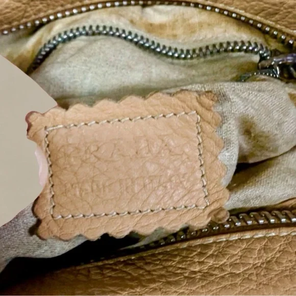 AUTHENTIC PRADA IF PRADA MADE CAPPUCCINO IN HANDBAGS-DAINO LEATHER SHOULDER BAG - Picture 4 of 7